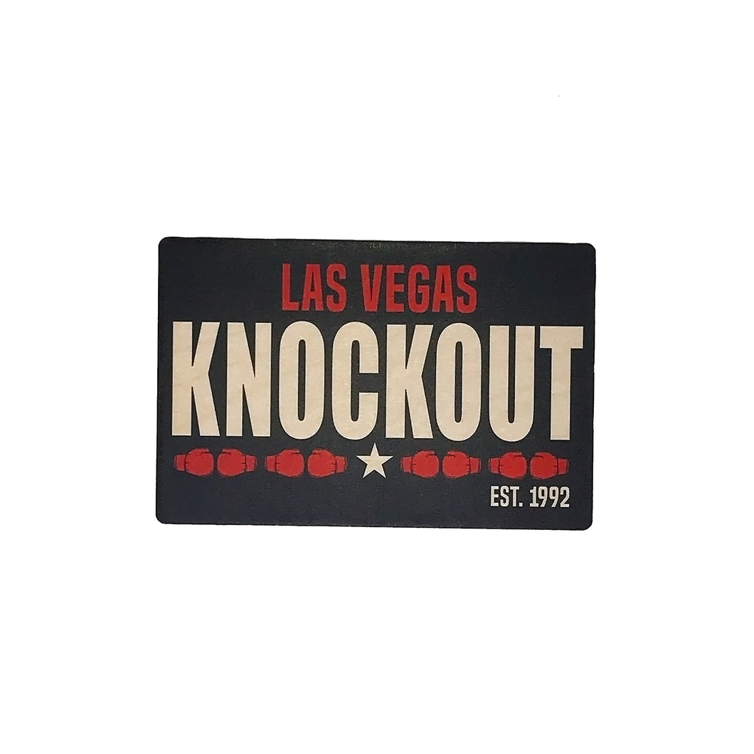 Las Vegas Knockout Wooden Postcard